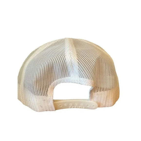 PACIFIC Headwear Blank 104C Mesh Snapback Adjustable Trucker Hat Black White - Picture 4 of 6